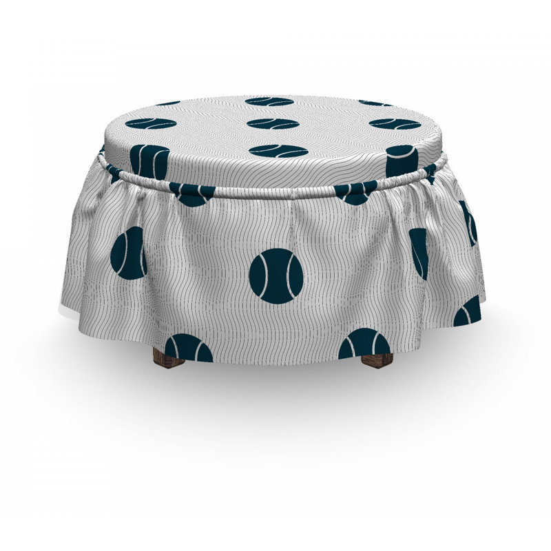 Housse pour repose-pieds vertical softball motifs