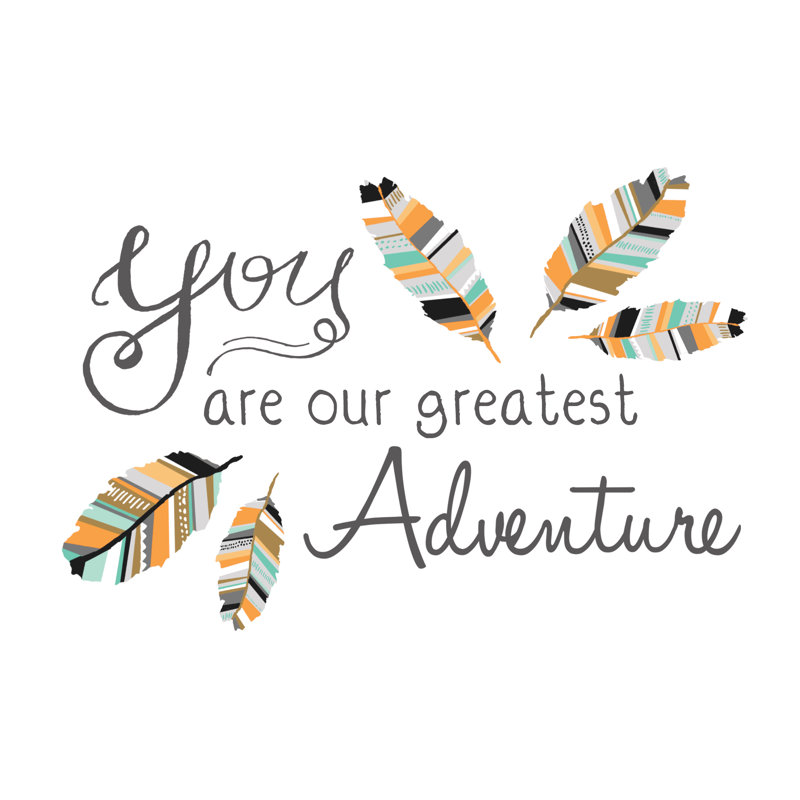 Greatest Adventure Feathers - Wrapped Canvas Print, 81cm H x 122cm W x 3.8cm D