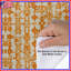 Housses de couette orange à motif damassé-130505254