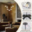 Lustre 7 lumières à intensité variable moderne de style classique 34 "avec abat-jour en verre-1514169685
