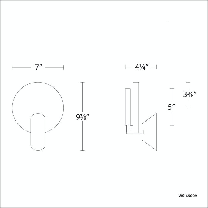 Oracle Crystal LED Armed Sconce, Antique Nickel