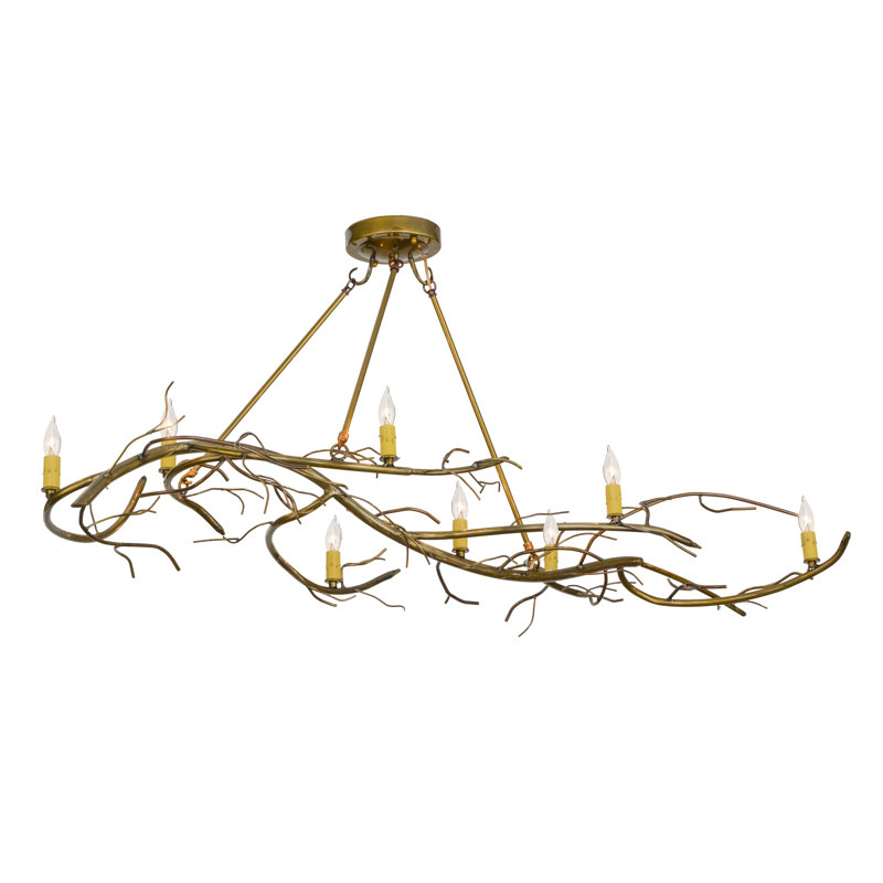 Lustre géométrique unique à 8 lumières