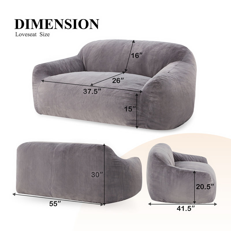 Pouf fauteuil, Gris