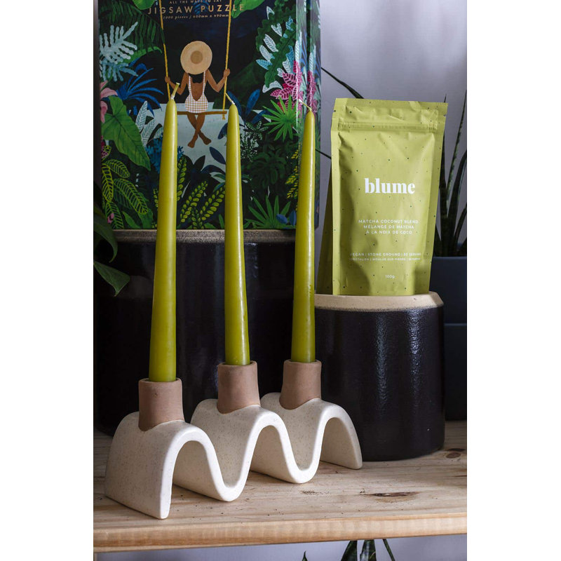 4'' H Ceramic Tabletop Candlestick