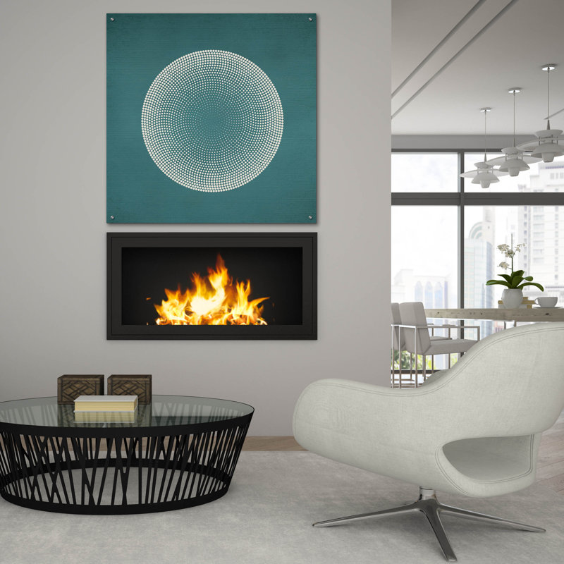Red Barrel Studio 'Circles' by Incado Acrylic Glass Wall Art, ACR-49986, 36" H x 36" W x 0.2" D