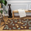 Tapis floral brun / bleu Arroya-22249187