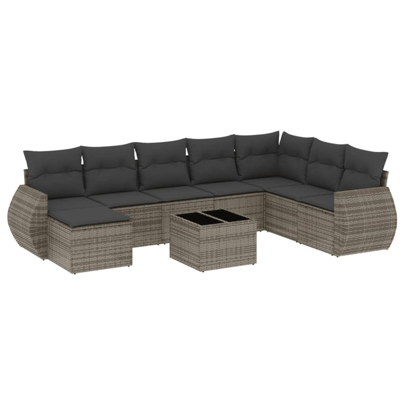 Ensemble de canapé de jardin Vidaxl gris