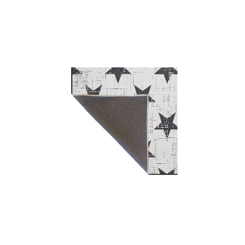Starry Patterned Woven Base Washable Rug, Runner 3'3" x 6'7" Rug Pad Included
