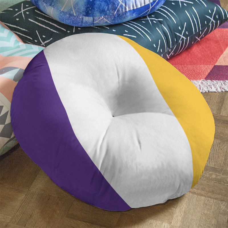  Coussin de sol touffeté, H 26 po x l 26 po, Blanc