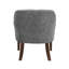 Fauteuil décoratif Beca, dossier capitonné, accoudoirs inclinés, polyester gris-118708275