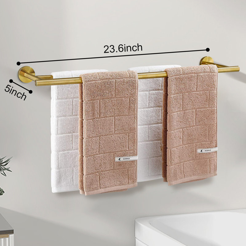 23.6'' 2 Towel Bar, Brushed Gold