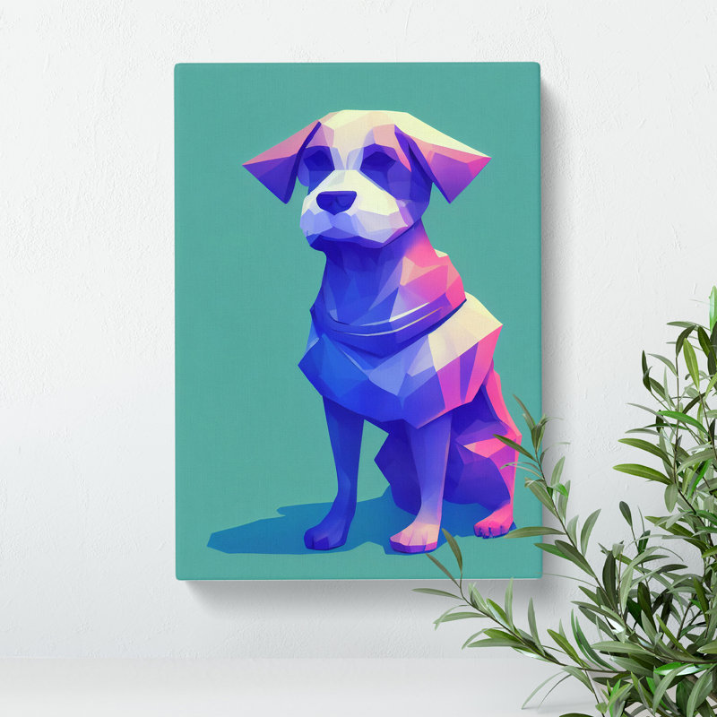 Sitting Dog No.1 Abstract - Wrapped Canvas, 60cm H x 40cm W x 3cm D