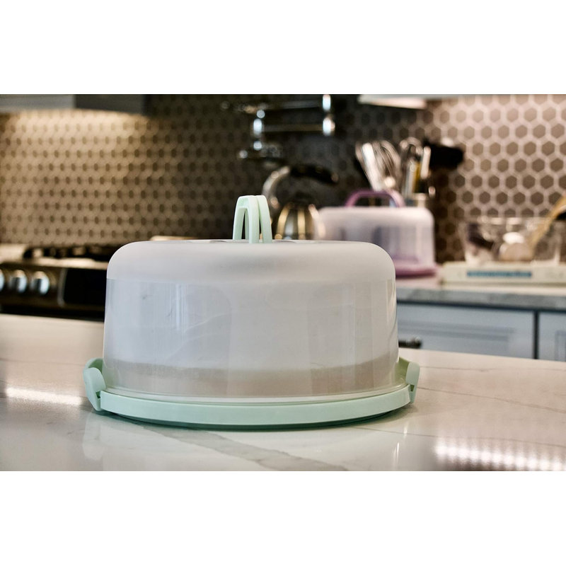 Round Cake Carrier Two Sided Cake Holder Serves as Five Section Serving Tray