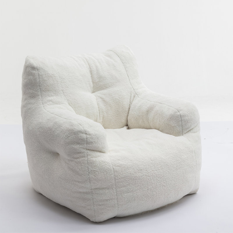 Bean Bag Chair & Lounger, Ivory White