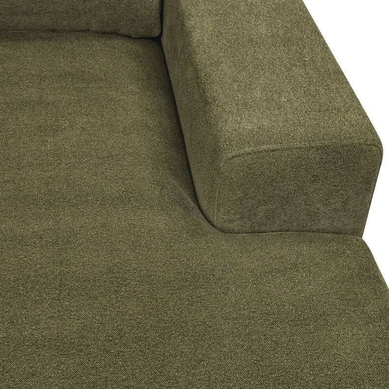 Chaise longue rembourrée Ojai, Vert olive, Right Hand Facing