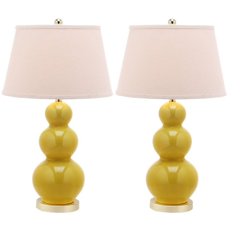 Ensemble de lampes de table Dearious, Or moutarde