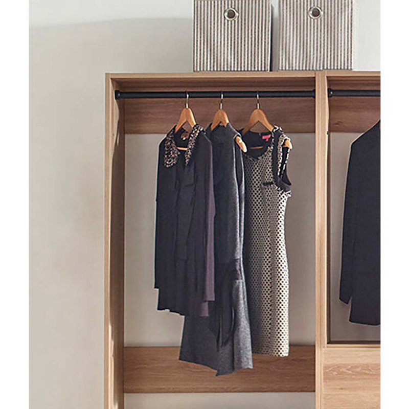  Oak Freestanding Walk in Wood Closet System for Modern Closet Room Storage