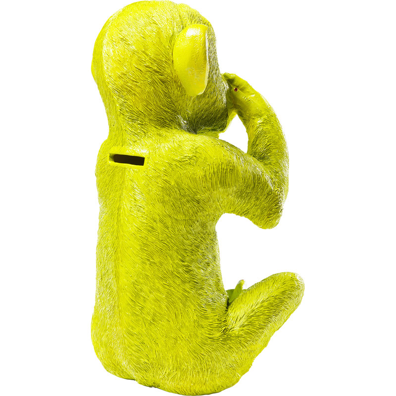 Money Box Monkey Iwazaru Lime