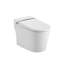 Combinaison de bidet de toilette intelligente avec couvercle / siège ouvert avec capteur de pied, affichage à DEL, buse autonettoyante, siège chauffant, veilleuse, commande à bouton, fermeture douce, chasse automatique, avec télécommande