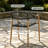 5-Piece Solid Teak Outdoor Dining Set, Rectangle Table with 4 Rope Chairs
