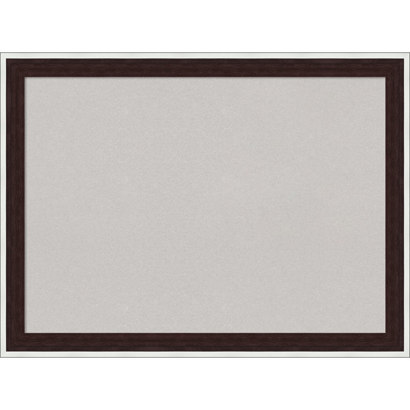Maya espresso avec cadre argenté, tableau d'affichage en liège gris, tableau d'organisation, tableau d'affichage, Gris