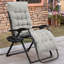 Fauteuil inclinable inclinable avec coussin rembourré, plateau latéral Outsunny