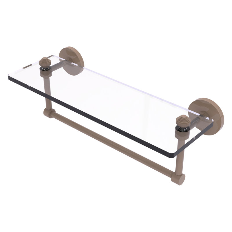 Southbeach with Towel Bar, Shaded Beige, 5" H x 16" W x 5" D