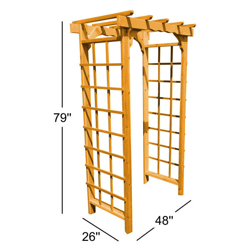 Pin traité sous pression 3 pi Madison Arbor, 79" H x 48" W x 26" D, Teinte tilleul