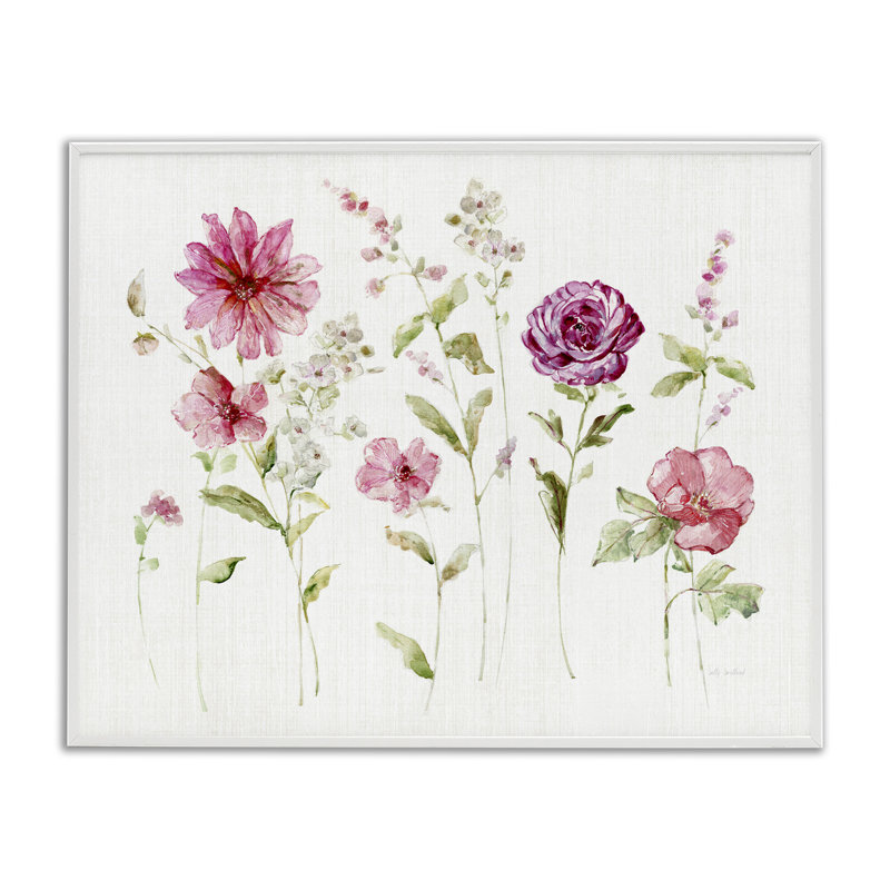  Blooming Rose Sprig, art de la giclée encadrée par Sally Swatland, H 11 po x l 14 po
