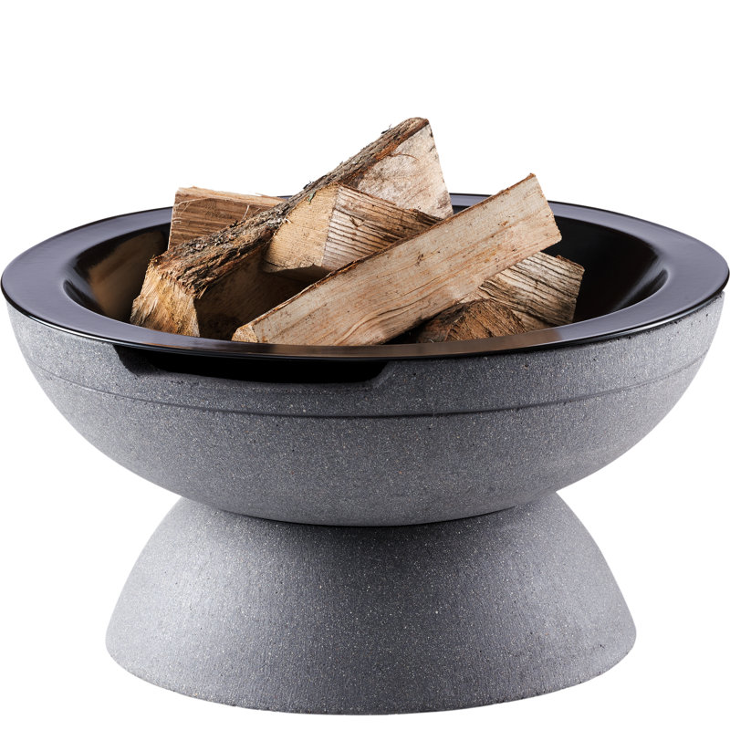 Round Charcoal Smokeless Fire Pit, Mercury Grey
