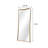 Floor Mirror With Curved Silhouette And Eucalyptus Wood Frame, Full Design For Bedroom Furniture, 36 In Depth, 2.3 Width, 85.81 Lb Weight Natural Finish Can Be Mounted Dressing Space Decor, 78 Height