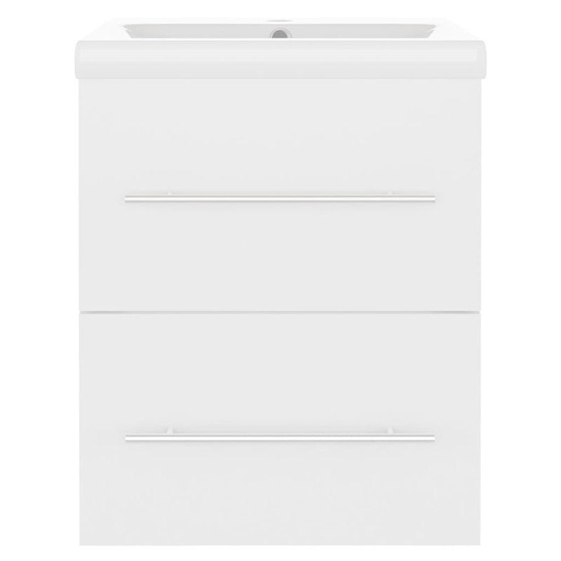 Hellena 410mm Single Bathroom Vanity with Drop In Chipboard Basin, White