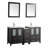  60" Double Bathroom Vanity Set with Mirror-1034776214