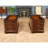Large Mahogany Partner Desk-705981980