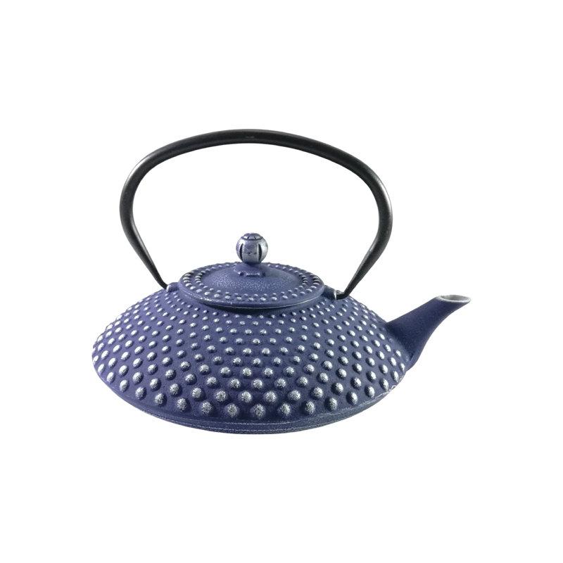 Buckingham Cast Iron Hobnail Teapot Blue Pimple Pattern  , 800ml