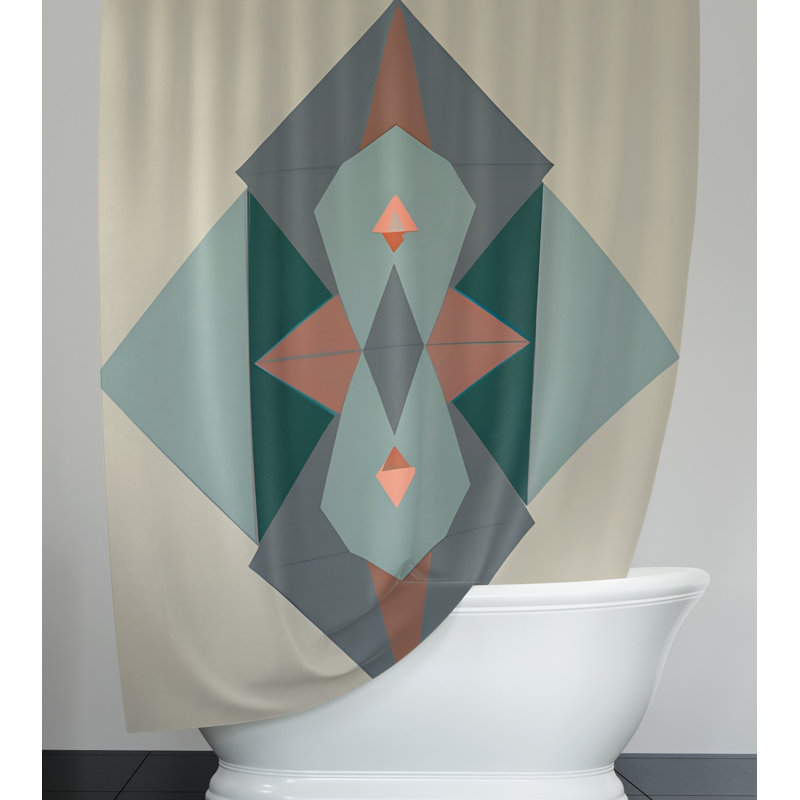 Annaie Abstract Shower Curtain, 83" H x 70" W