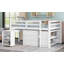 Lit mezzanine double bas avec cabinet