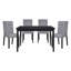 Salle à manger décontractée : table rectangulaire en bois de 120,6 x 74,9 x 74,9 cm (47,5 x 29,5 x 29,5 po) pour 4 personnes.