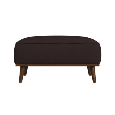 Okehampt Ottoman with Wood Base in Pebble