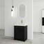 Meuble-lavabo autoportant de 24 po avec lavabo en résine, avec porte à fermeture douce, ensemble KD, meuble-lavabo