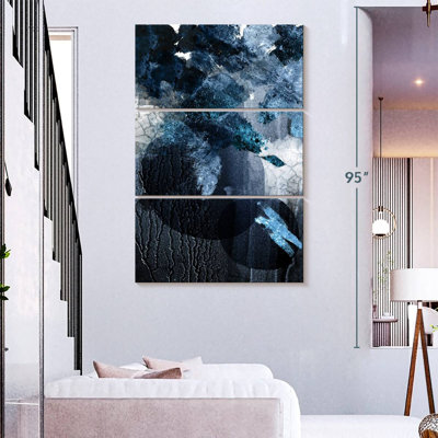 Bleu marine abstrait Avery