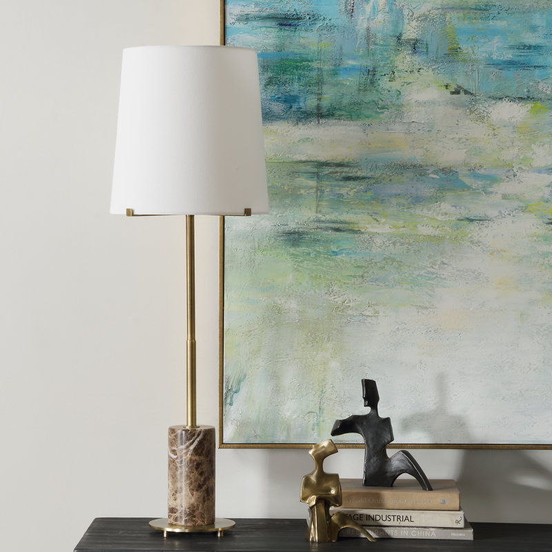 Lampe de style buffet en marbre Laven brun