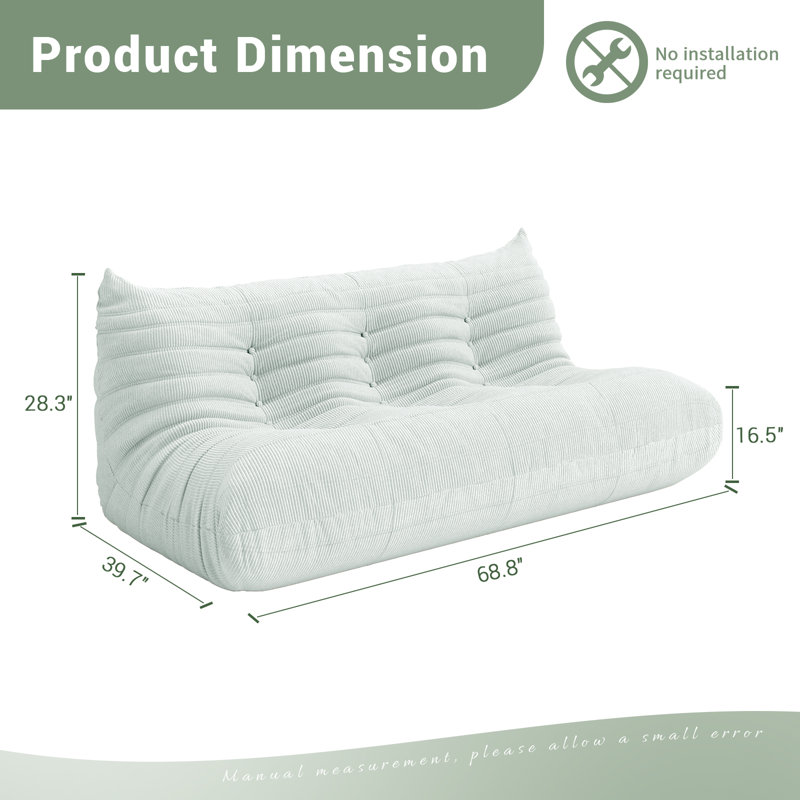 Fauteuil à billes Castleberry Lazy, Vert menthe
