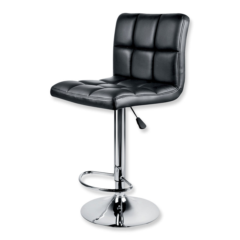 Tabouret tournant à hauteur réglable Esmai, Noir