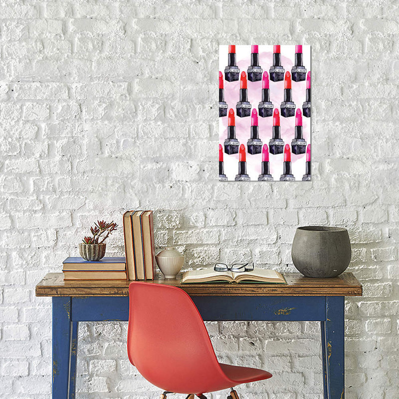 'Lipstick Dior Collection' Painting on Wrapped Canvas, 101.6 cm H x 66.04 cm W x 1.91 cm D
