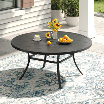 Round Iron Outdoor Dining Table