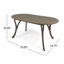 Table de salle à manger en bois d'acacia 70 "