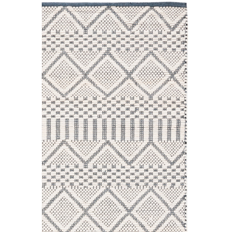 Semple Natura Hand Woven Wool Geometric Rug, Runner 2'3" x 8'
