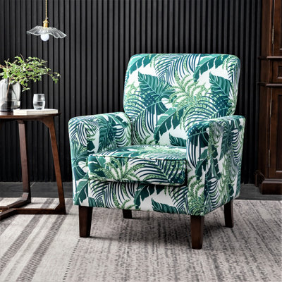 Fauteuil en mélange de polyester à motifs