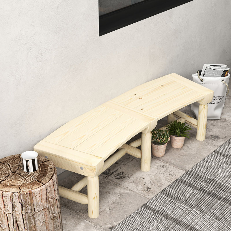 Chaise de patio semi-circulaire pour terrasse en bois